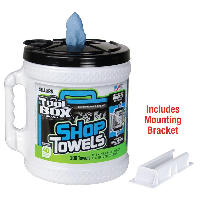 TOOLBOX BIG GRIP BUCKET OF SHOP TOWELS - Flammable Storage Cabinets